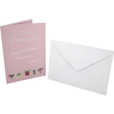 Designer Greetings Card & Envelope
"A Belated Birthday Wish", Assorted Color
