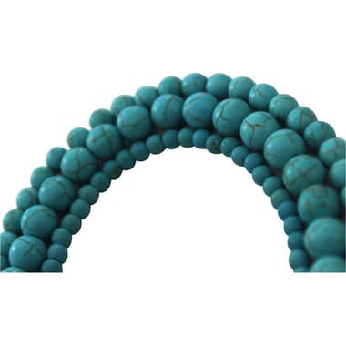 Royal Falcon Beads
Howlite, Round, Blue,