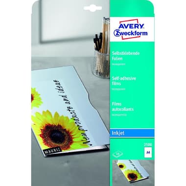 Avery Zweckform Self-adhesive Films
A4, Rectangle, Clear, 10 Labels/Pack