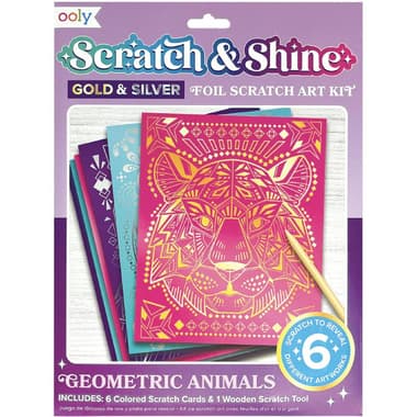 OOLY Geometric Animals Scribbler
6 Scratch Cards + Scratch Wood Tool