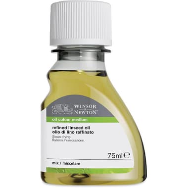 Winsor & Newton Oil Mediums
Refined Linseed Oil, Slows Drying, 75.00 ml ( 2.64 oz )
