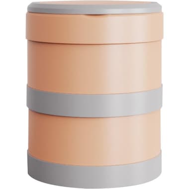 Lunch Box
Round - Double Layer with Adjustable Handle, Peach