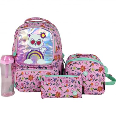 Atrium Classic Meow
4-in-1 Value Set Backpack with Accessory, Pink
