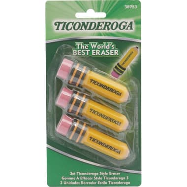 Dixon Rubber Eraser
Pencil Shaped, Yellow/Red