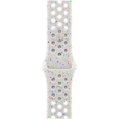 Apple Nike Sport Band Wrist Strap
for Apple Watch Ultra 2/Watch Series 10 46/Watch Series 9 45/Watch SE 44, Fluoroelastomer, Medium/Large Band Size, Pure Platinum