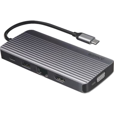Anker 10-in-1 USB Hub
USB-C, 10 Port (HDMI/VGA/RJ-45/3X USB-A/USB-C/USB-C PD/SD/TF, Grey