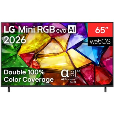 ال جي 65 بوصة تلفزيون ذكي
دقة 4 كيه ليد-ميني, 120 Hz, اسود, ماي فيو