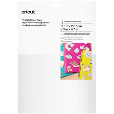 Cricut Printable Sticker Paper A4
Works with Inkjet Printer, White