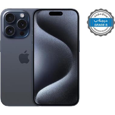 Renewed Grade B Apple iPhone 15 Pro
256 GB, Blue Titanium, 5G