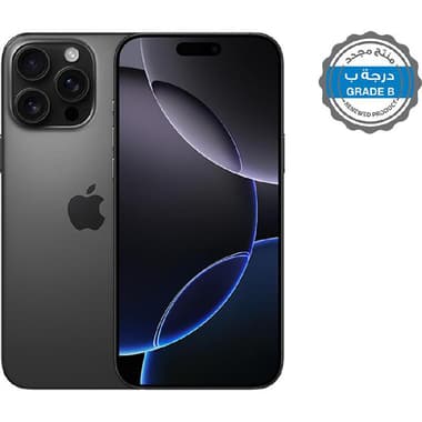 Renewed Grade B Apple iPhone 16 Pro Max
256 GB, Black Titanium, 5G
