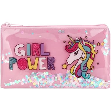 Soft Pencil Case
"Girl Power" Unicorn Clear Design, Durable and Stylish, Pink