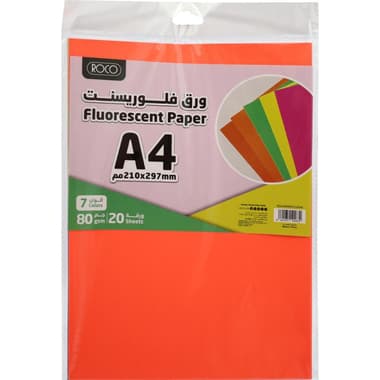 Roco Fluorescent Art Paper
A4, Assorted Color