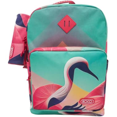 Roco Swan Art Backpack with Accessory
for 15.6" (Device), Peach/Black