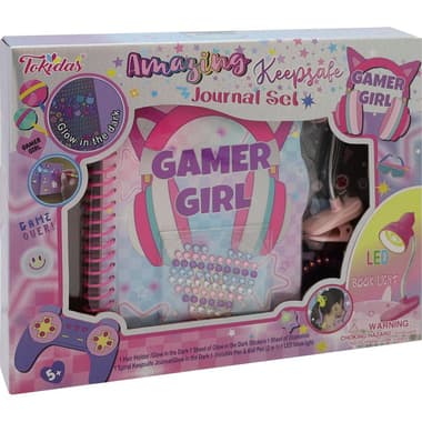 Tokidas Gamer Girl Journal Book
Invisible Pen, Book Light, Hair Holder, Stickers, Diamond Organizer & Stationary, 6 Items, Pink
