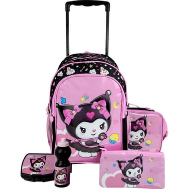 Roco Cutie Girl Trolley Bag with Accessory
Black/Pink