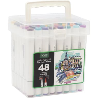 Roco Sketch Marker (48 Colors) Graphic Art Marker
Assorted Color, Twin Tip