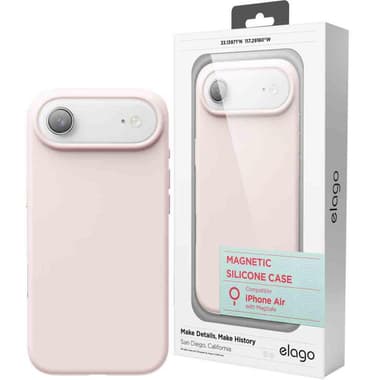 Elago Magnetic Silicone Back Cover Mobile Case with MagSafe
for iPhone Air, Light Pink