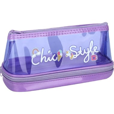 Soft Pencil Case
"Chic Style" Clear Design, Durable and Stylish, Blue/Pink