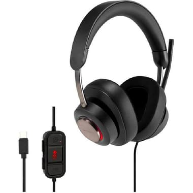 Kensington H2000 Over-Ear Headphones
Noise Cancelling Microphone, Wired, USB-C, Rotating Microphone, Black