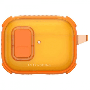 Amazing Thing Titan Pro Mag Earbuds Case
for Apple AirPods Pro 3, Clear Orange