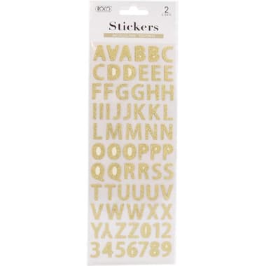 Roco Stickers
Glitter Gold Alphabet Gold