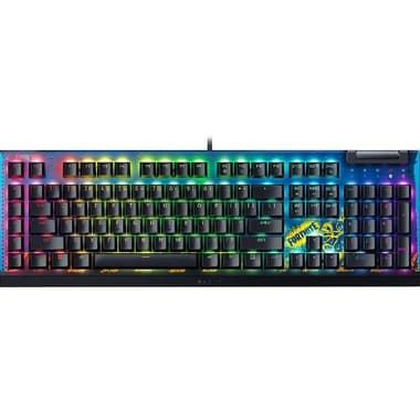 Razer BlackWidow V4 X Yellow Switch US-Layout Chroma RGB - Fortnite Edition Gaming Keyboard
Wired, for Laptop/Desktop Computer/Gaming Desktop Computer/CPU Windows OS, Black