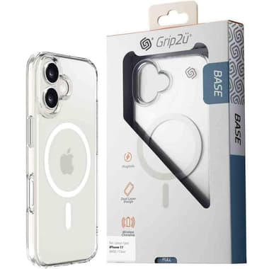 Grip2u Base Back Cover Mobile Case with MagSafe
for iPhone 17, Clear