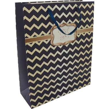 Gift Bag
Wavy Pattern with Satin Ribbon Handle, Jumbo, Assorted Color