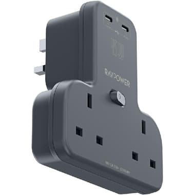راف باور بيه سي 1065 - آر بيه يموسع مقبس الطاقة بمنفذي AC ومنفذي USB-C
توصيل الطاقة - يو اس بي بي دي, (2X AC/2X USB-C) منافذ 4, رمادي