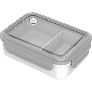 Lunch Box
Rectangle - with Removable Partition, Grey/White
