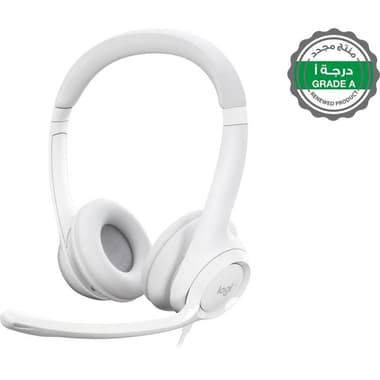 Renewed Grade A Logitech H390 On-Ear Headphones
Wired, USB, Rotating Microphone, White