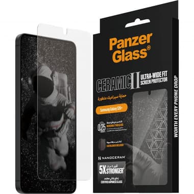 PanzerGlass Ultra-Wide Fit Ceramic II Smartphone Screen Protector
for Samsung Galaxy S26+, Tempered Glass, Clear