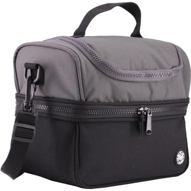 Atrium Big Zipper Lunch Bag
2-Tone Color, Grey/Black