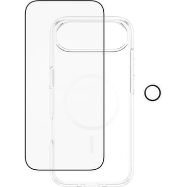 PanzerGlass 3-in-1 Pack Hard MagSafe Case + Ulta-Wide Fit Screen Protector + Hoops Camera Lens Protector Smartphone Case Bundle
for iPhone Air, Clear