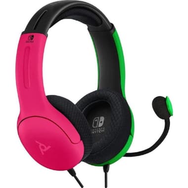 PDP LVL40 Stereo Gaming Over-Ear Headphones
Noise Cancelling Microphone, Wired, 3.5 mm Connector, Rotating Microphone, Green/Pink