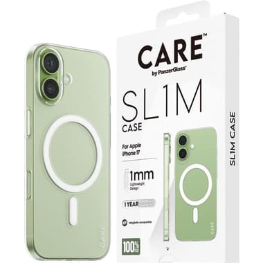 PanzerGlass SL1M Back Cover Mobile Case with MagSafe
for iPhone 17, Transparent