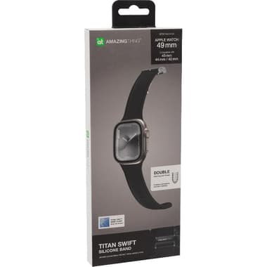 Amazing Thing Smoothie Sport Mag Wrist Strap
for Watch Ultra 3/Watch Ultra 2/Watch Series 11 46/Watch Series 10 46, Premium Liquid Silicone, Black