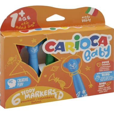 Carioca Teddy Felt-tip Marker
Assorted Color, 6 Pieces