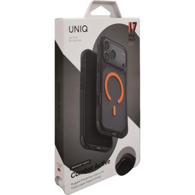 يونيك كومبات آكتيف
غطاء خلفي للهاتف الذكي مع ماغ سيف, برو ماكس 17 متوافق مع آيفون, برتقالي / ثلجي دخاني