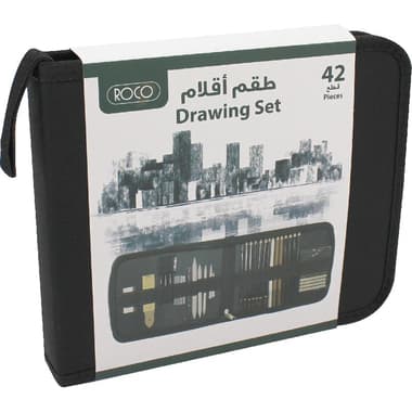 Roco Charcoal Pencil Drawing Set
Soft/Medium/Hard, 42 Pieces