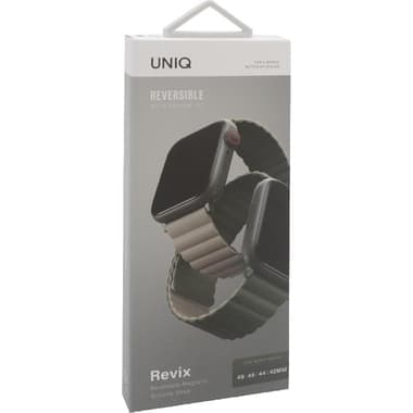 Uniq Revix Wrist Strap
for Watch Ultra 3/Watch Ultra 2/Watch Series 11 46/Watch Series 10 46, Silicone, Green/Taupe