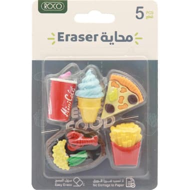 Roco Rubber Eraser
Food Design: Pizza, Ice Cream, Fries, Coke and Lobster, Assorted Color