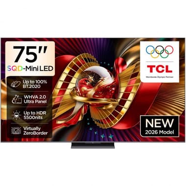 تي سي ال 75 بوصة تلفزيون ذكي
دقة 4 كيه اس كيو دي ميني ليد, 120 Hz, اسود, سي 8 ال