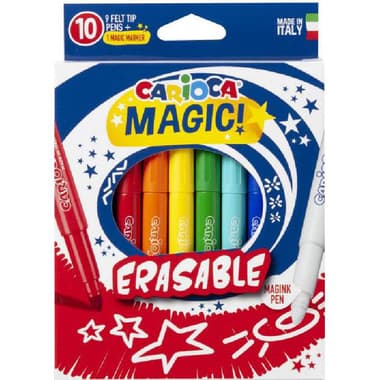 Carioca Magic! Erasable MagInk Pen Felt-tip Marker
Assorted Color, 9 Felt-tip Pens;1 Magic Marker