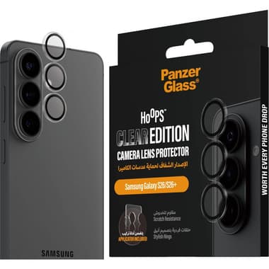 PanzerGlass Hoops Camera Lens Protector (Individual Ring) Smartphone Camera Accessory
for Samsung Galaxy S26/Galaxy S26+, Clear