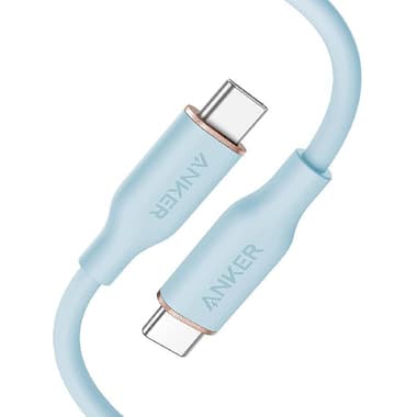 Anker PowerLine III Flow USB-C to USB-C Sync & Charge Cable
3.00 ft ( 91.44 cm ), Light Blue