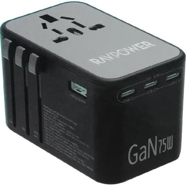 RAVPower RP-PC1043 75W 4-Port GaN Travel Charger Universal Power Adapter
false