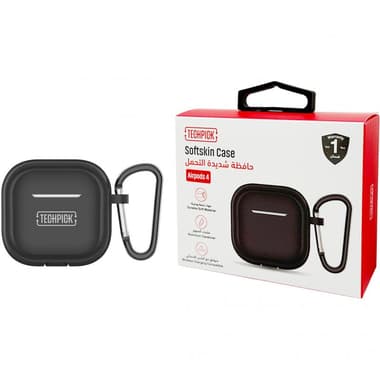 Techpick Softskin Earbuds Case
for Apple AirPods 4, Black