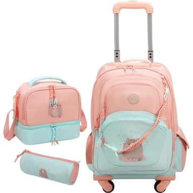 Atrium Active Trolley Bag with Accessory
for 15.6" (Device), Peach/Teal