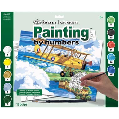 ROYAL & LANGNICKEL Nostalgic Plane Paint-by-Number
Assorted Color, 10 Paint Pots, Brush, Board, Pattern